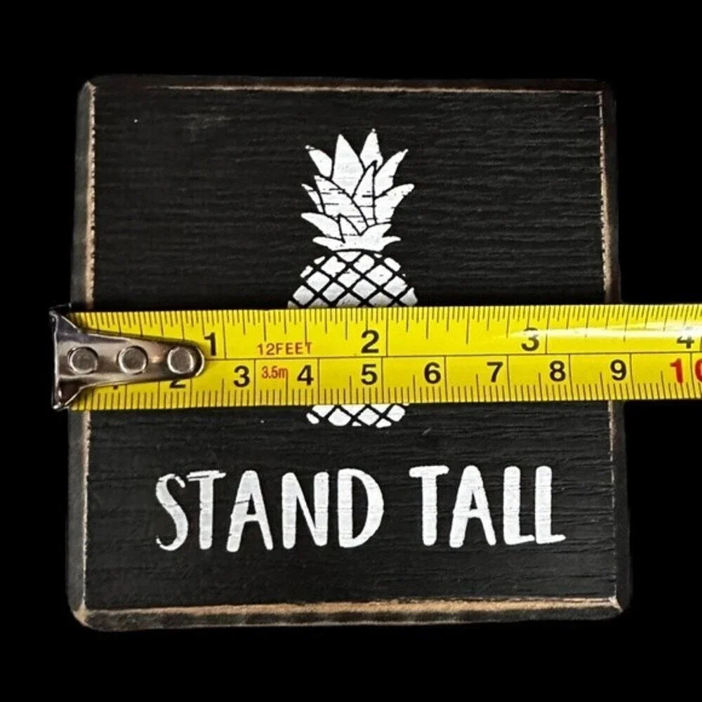 Rustic Wooden Inspirational Fun Saying‎ Block Desk Home Decor Sign